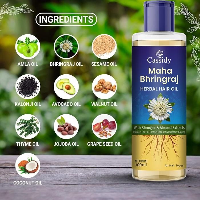 CASSIDY Maha Bhringraj Herbal Hair Oil 100ml (Pack of 2)