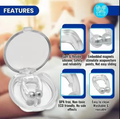 Anti Snoring Nose Clip Device for Men Women Nasal Strips Stops Snoring Stopper Anti-snoring Device (Nose Clip) - Pack of 1 , 2