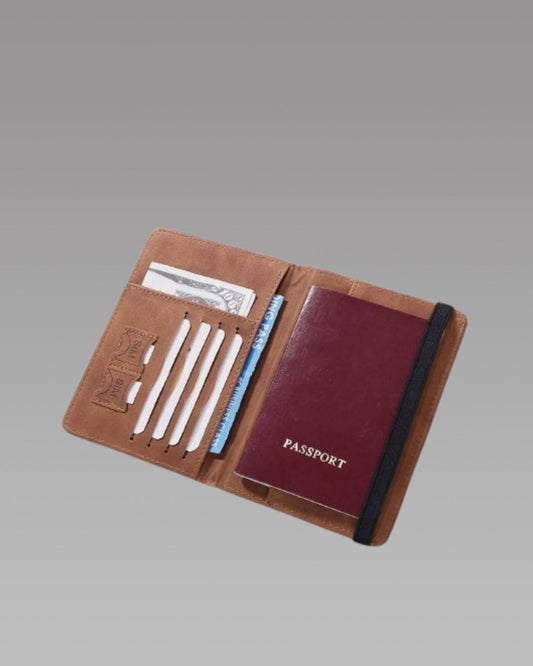 PU Leather Travel Document Holder for Men & Women