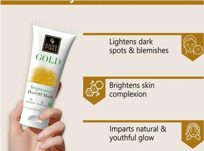 Good Vibes Gold Brightening Peel off Mask 50gram (Pack of 2)