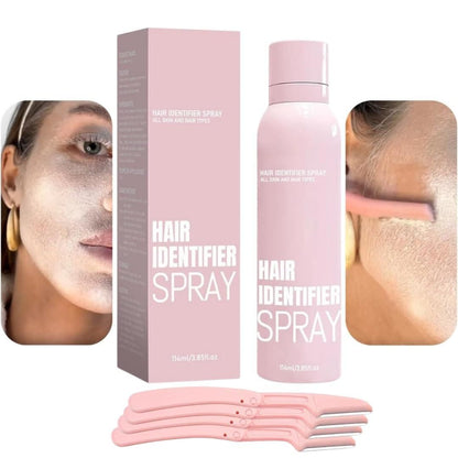 Hair Identifier Spray For Face Shaving With 4 Pcs Razor