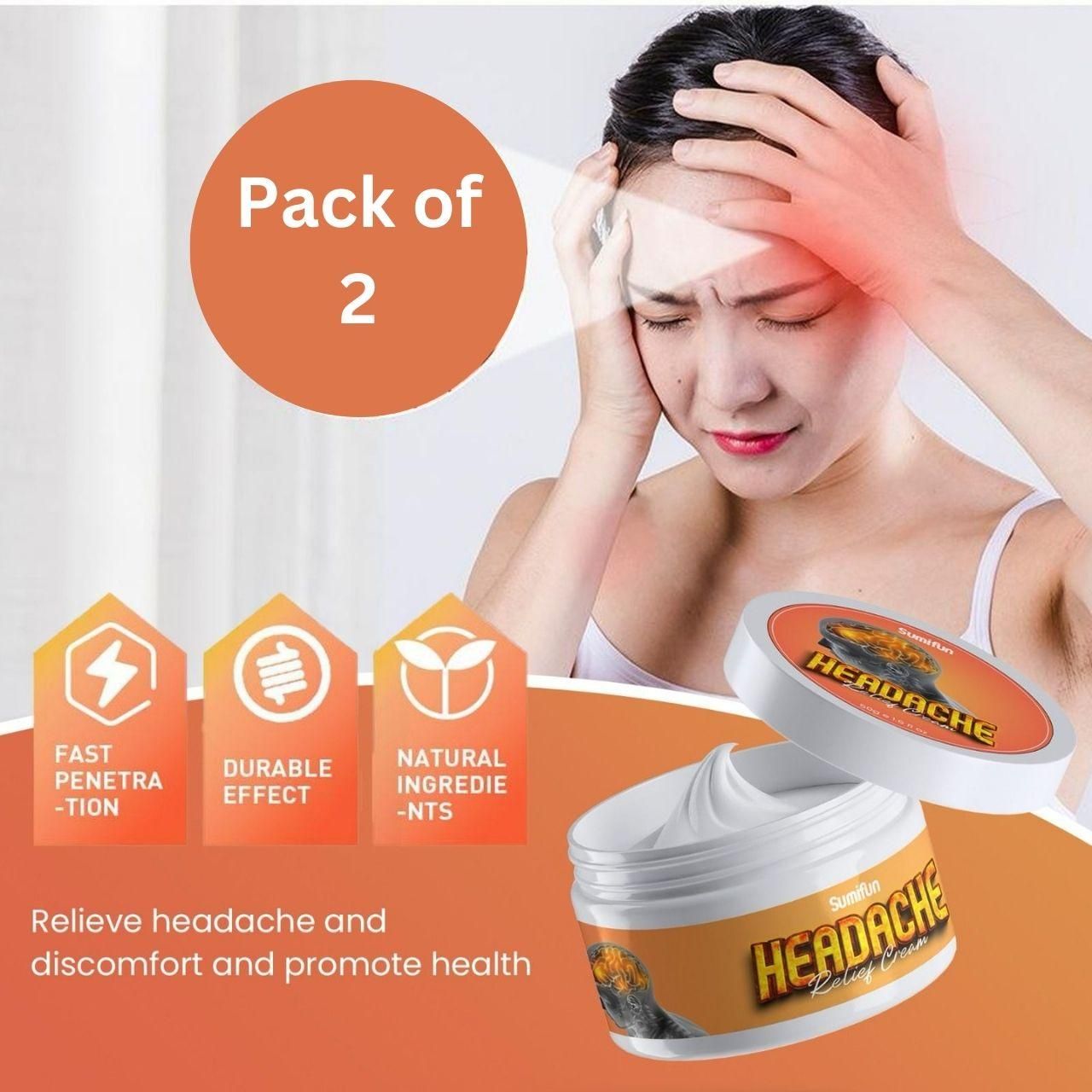 Sumifun Headache Relief Cream 50gm (Pack of 2)