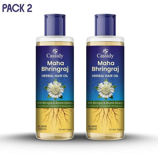 CASSIDY Maha Bhringraj Herbal Hair Oil 100ml (Pack of 2)