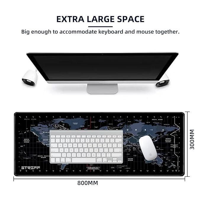 World Map Keyboard Mouse Pad