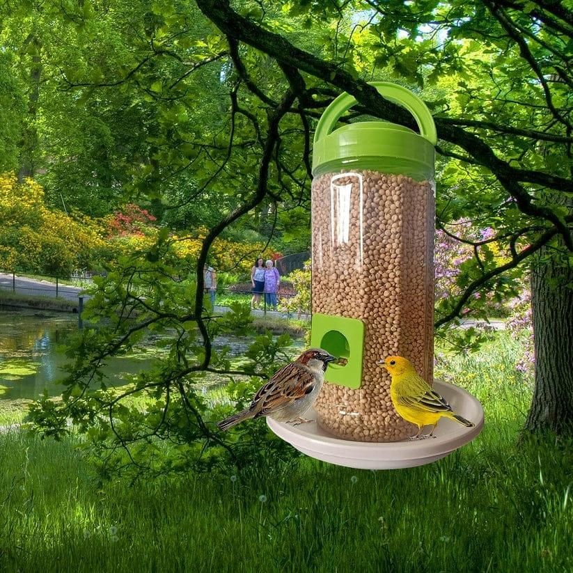 Bird Food and Water Feeder Hanging for Balcony