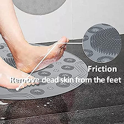 Shower Foot Cleaner Scrubber Foot Brush Massager Pad Non Slip Suction Cup Exfoliating Dead Skin Foot Mat for Shower (Pack of 2)