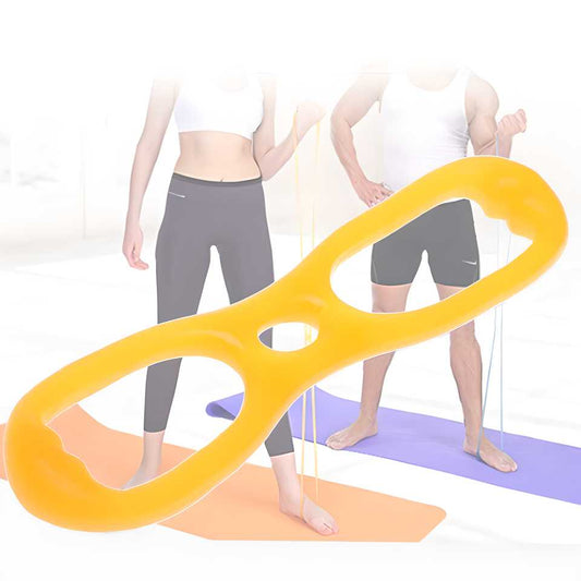 1 Band Figure 8-Shaped Silicone Rope Silicone Yoga Tension Band Drawstring Puller Pull Rope