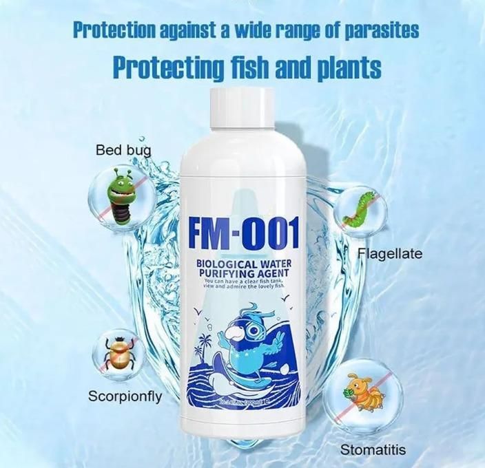 FM-001 Fish Tank Water Purifier Algae Remover 100ml Pack of 2