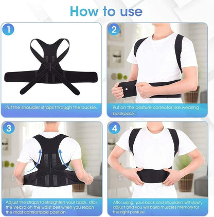 Back & Abdomen Support Pain Relief Posture Corrector Belt