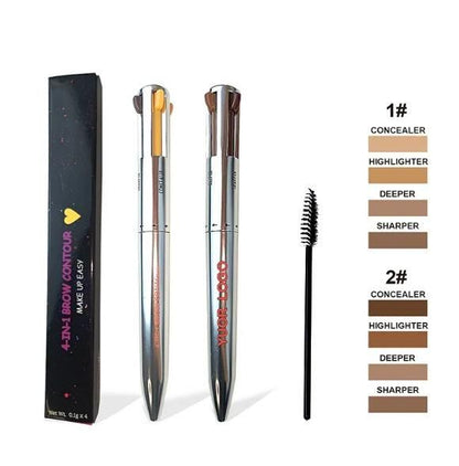 4 Colors Eyebrow Pen 4IN1 Eyebrow Pencil