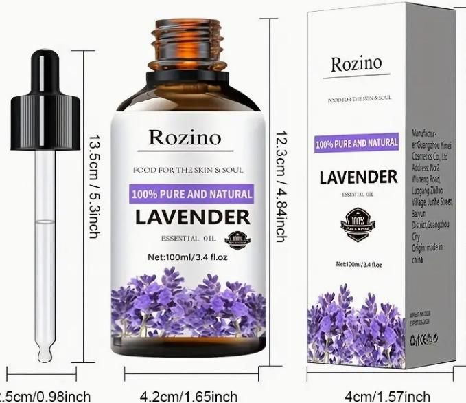 Rozino Pure & Natural Lavender Essential Oil 100ML (Pack pf 2 )