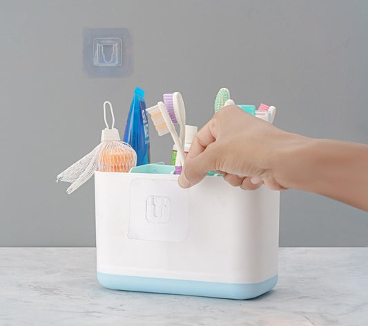 Toiletries Holder Stand Plastic Caddy Organizer Box